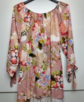 Dames blouse Petra gebloemd motief roze M/L