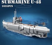 WW2 U-48 Duitse Submarine Onderzeeër Boot Bouwpakket | Technic MOC Kit | Creator |  Bouwsteen Compatible / 1000+ Bouwstenen | Marine | Zee  | Militair | Boten | Schip | Schepen | T