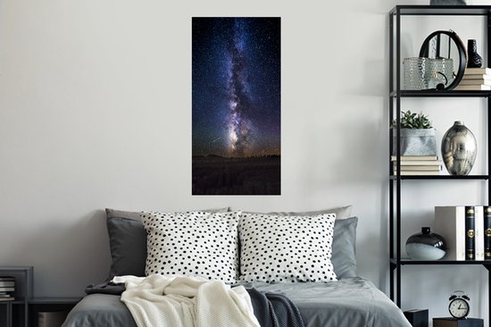 Stickers muraux - Feuille autocollante - Voie lactée dans un ciel sombre - 40x80 cm - Feuille adhésive - Stickers muraux chambre enfant - Papier peint autocollant - Papier peint autocollant - Feuille autocollante