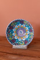 Turkse Schalen - Tapas schaaltjes - serviesset - aardewerk schaal - handmade - cadeau - schaaltjes - poefjuh servies - 10 cm x 2 stuks - Licht Blauw -