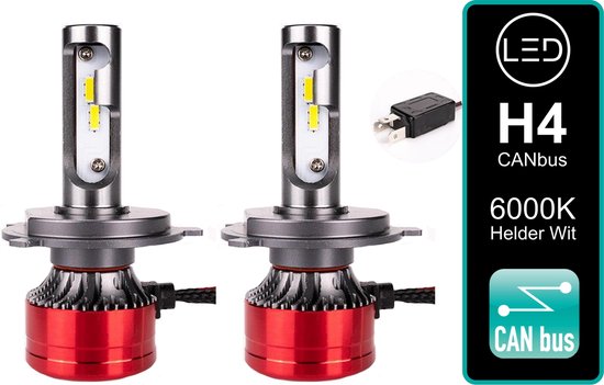 SageSunny Bombillas H3 LED de luz blanca de carretera 6000K, 6 Pcs Chips CSP, Canbus, Mini 1:1 Tamaño, Plug and Play para faros antiniebla, DRL, Halógeno de repuesto, Juego de 2