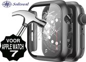 Saliseal - Apple Watch 7 & 8 Screenprotector - Hoesje apple watch 7 & 8 - 41 mm - Zwart