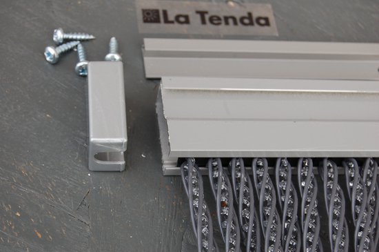 La Tenda Deurgordijn Vliegengordijn Lucca 4 90x210cm antraciet van La Tenda — afbeelding 3