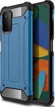 Samsung Galaxy A03s Hoesje - Mobigear - Outdoor Serie - Hard Kunststof Backcover - Blauw - Hoesje Geschikt Voor Samsung Galaxy A03s