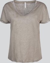 Summum Dames T-Shirt met V-Hals Ecru maat XL