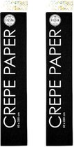 CREPE PAPIER 50X250CM zwart Globos 250 x 50 cm 2x  .