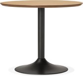 Alterego Rond bureautafeltje/eettafeltje 'CHEF' in natuurlijk afgewerkt hout - Ø 90 cm