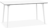 Alterego Design tuintafel 'LAGOON' wit voor binnen / buiten - 140x80cm