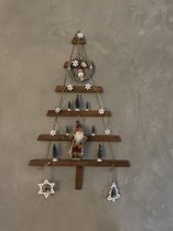 Système de suspension de Décoration de Noël en bois DIY - Sapin de Noël en bois - Sapin en bois avec crochets - Sapin de Noël décoratif