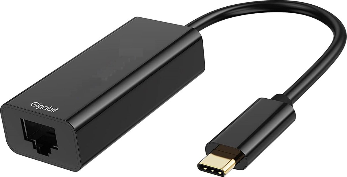 USB-C Naar Ethernet Adapter - Ethernet Kabel naar USB C - USB-C naar Internet Poort - 10/100/1000 Mbps Gigabit - Hoge Snelheid