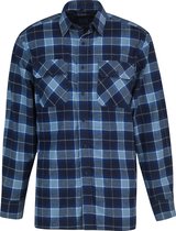 STØRVIK DAWSON Flanellen Werkoverhemd Heren - Geruwd Katoen - Houthakkersblouse - Houthakkers Overhemd - Maat 4XL - Blauw