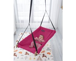 Product: Houten Kinder Hangmat â€“ Plafond Hangende Hangmat Schommel Roze, van het merk 