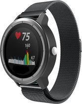 Shop4 - Bandje voor Garmin Vivomove 3 - Metaal Zwart