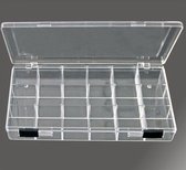 SAFE Acrylglas opbergbox met 18 vakken - vitrine - 20,5 x 11 x 3 cm