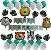 Jungle Decoratie - Verjaardag versiering- Ballonnen - Jungle Ballon Slinger - Jungle Versiering - Dieren Ballonnen -Fienosa