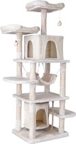 Krabpaal Toren-Katten Klimmeubels-Huishuis Hangmat Krabpaal Toren-Huishuis Hangmat-Beige