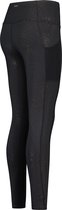 Hunkemöller Dames - Sport collectie - HKMX High waisted sportlegging Gouden Glitter  - Zwart - maat XS