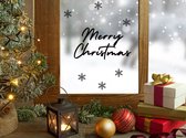 Zwarte kerststicker - Kerst sticker - Raamsticker - Kerst raamsticker - Merry Christmas - Sticker