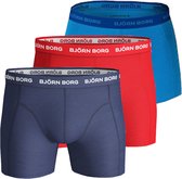Bjorn Borg 3-Pack Boxershorts Blauw / Donkerblauw / Rood | Maat M