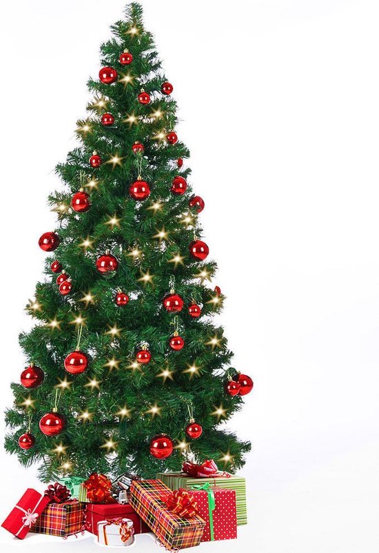Kerstboom met versiering, Pop-up, verlichting, 150cm, makkelijk opbouwen, complete... | bol.com