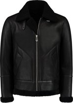 HUNTER SHEARLING LAMMY COAT ZWART - MAAT XL