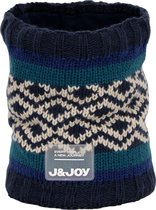 J&JOY - Sjaal Mannen Churchill River Blue & Navy Jacquard