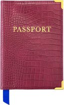Saetti Paspoort Hoesje - Luxe Reisetui Paspoorthouder - Rood - Echt Leer