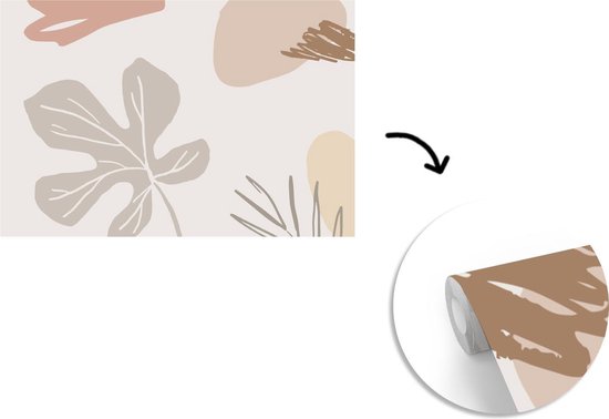 Papier peint - Papier peint photo Été - Feuille - Grijs - Largeur 420 cm x hauteur 280 cm