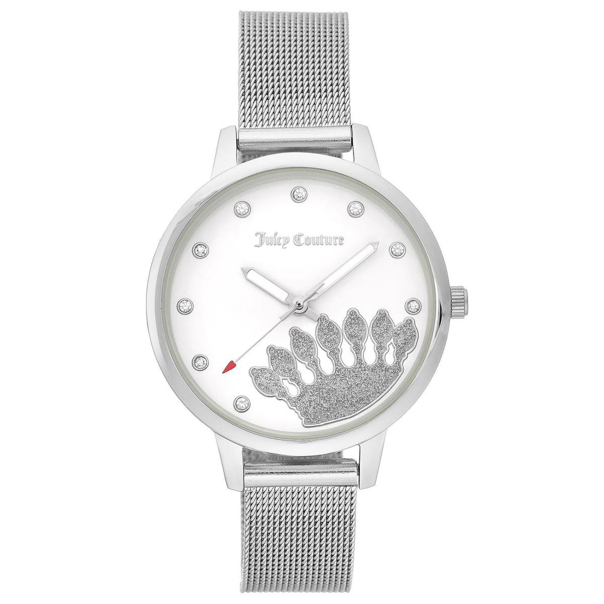 Juicy Couture Horloge voor vrouwen, in zilver kleur JC-1124WTSV