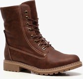 Blue Box dames veterboots - Bruin - Maat 42