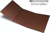 Goodline® - Luxe Metallic Bronzen Hotelmap / Informatiemap - 3x A4 - Bronze Edition