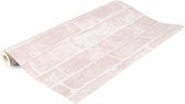 Behang kinderkamer roze - bakstenen - behangpapier