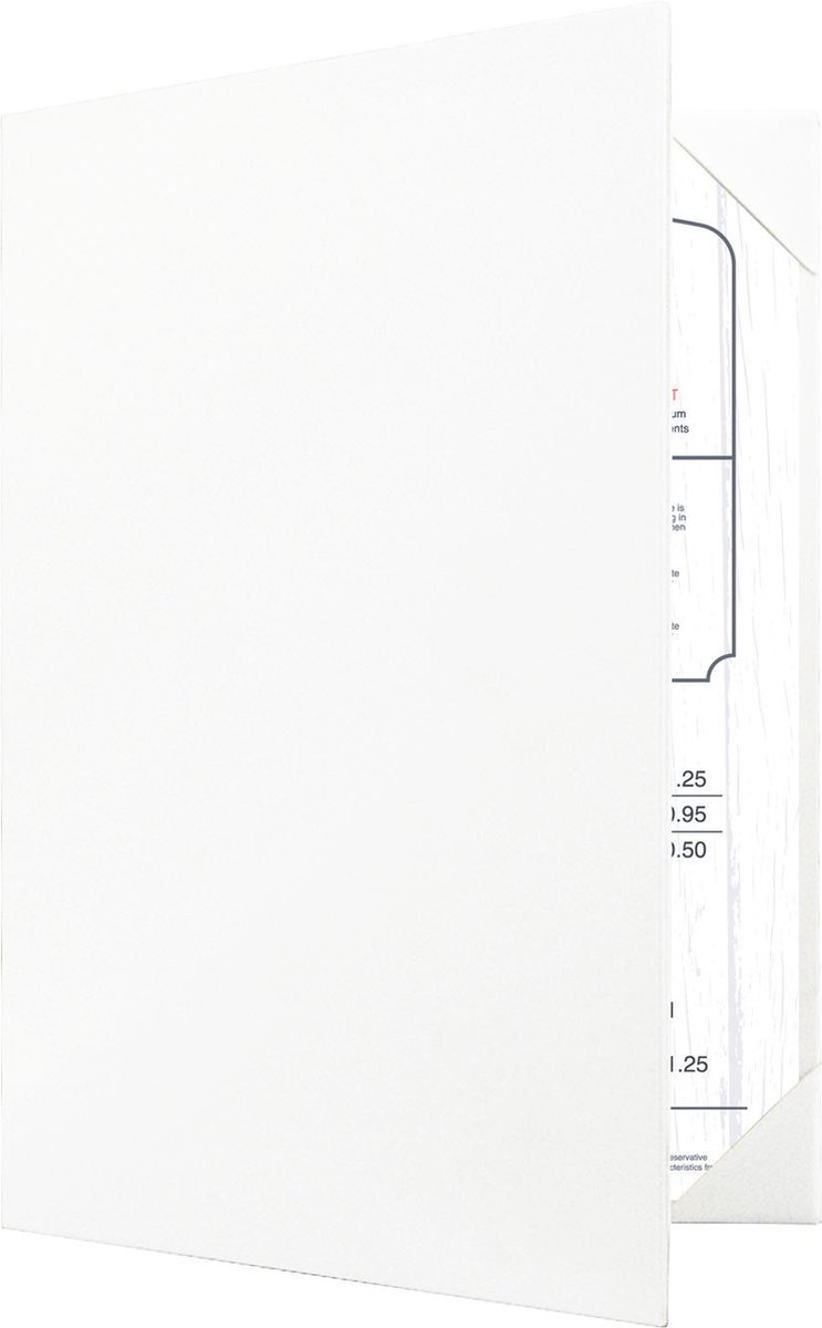 Goodline® - Menumap / Menukaart Mappen - 2x A4 - Wit