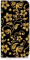 Bookcase Cadeau voor Oma iPhone 13 Pro Max Telefoonhoesje Gouden Bloemen