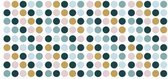 muursticker Dots junior vinyl roze/geel 180-delig