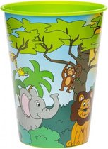 beker jungledieren 260 ml groen