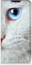 Bookcover Xiaomi Redmi 9 Smart Case Witte Kat