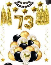 73 jaar verjaardag feest pakket Versiering Ballonnen voor feest 73 jaar. Ballonnen slingers sterren opblaasbare cijfers 73