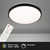 Briloner Leuchten - Plafondlamp CCT LED afstandsbediening 48W wit Ø47,5cm zwart