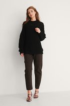 Na-kd Cable Knitted Sweater Truien & vesten - Zwart
