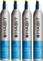 Habit - bouteille de dioxyde de carbone - lot de 4 x Habit rechargeable bouteille de CO2 / bouteille de dioxyde de carbone, 4 x 60L