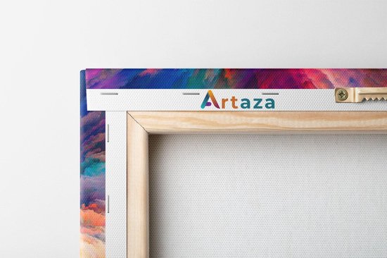 Artaza - Peinture sur toile - Peinture d'art abstrait des couleurs - 40x40 - Klein - Tableau sur toile - Impression sur toile