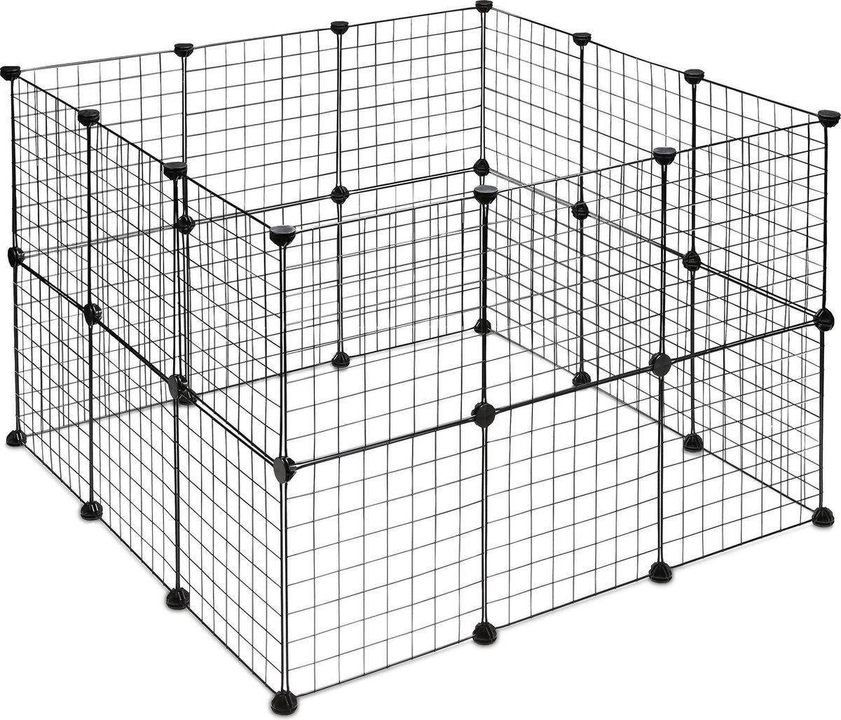 konijnenren - buiten - 72 x 110 x 110 cm - metaal - zwart thumbnail 2