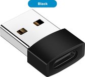 NÖRDIC C-OTG2 USB-C naar OTG USB-A mini adapter - Zwart