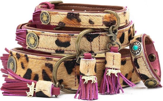 Dwam Halsband Lou Lou Paars - Hondenhalsband - 23-26x2 cm