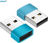 NÖRDIC C-OTG4  USB-C naar OTG USB-A mini adapter - Blauw