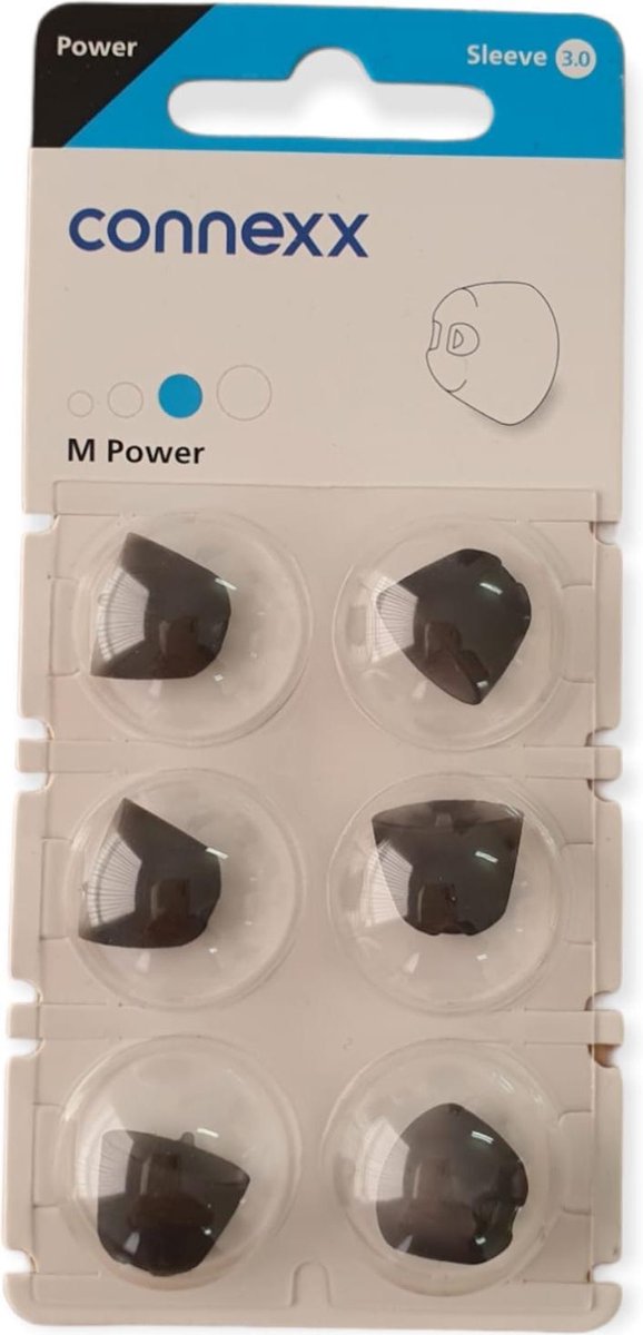 Goedkoopste Connexx | Sleeve 3.0 | M Power | Geschikt voor Signia en Audioservice hoortoestellen | Onderdeel hoortoestel dome tip