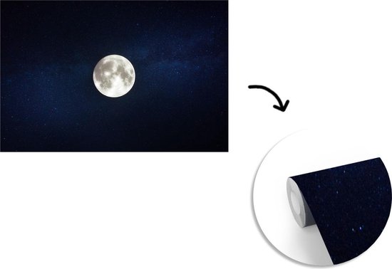 Papier peint - Papier peint photo Lune - Univers - Nuit - Largeur 330 cm x hauteur 220 cm