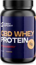 CBD+SPORT Whey Proteïne met CBD - Wei eiwitten - 500 gram - Aardbei