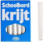 schoolbordkrijt 8 cm wit 12 stuks